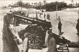 An Italian artillery battery near Tripoli