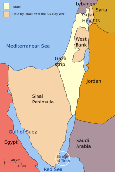 The territories during the six day war